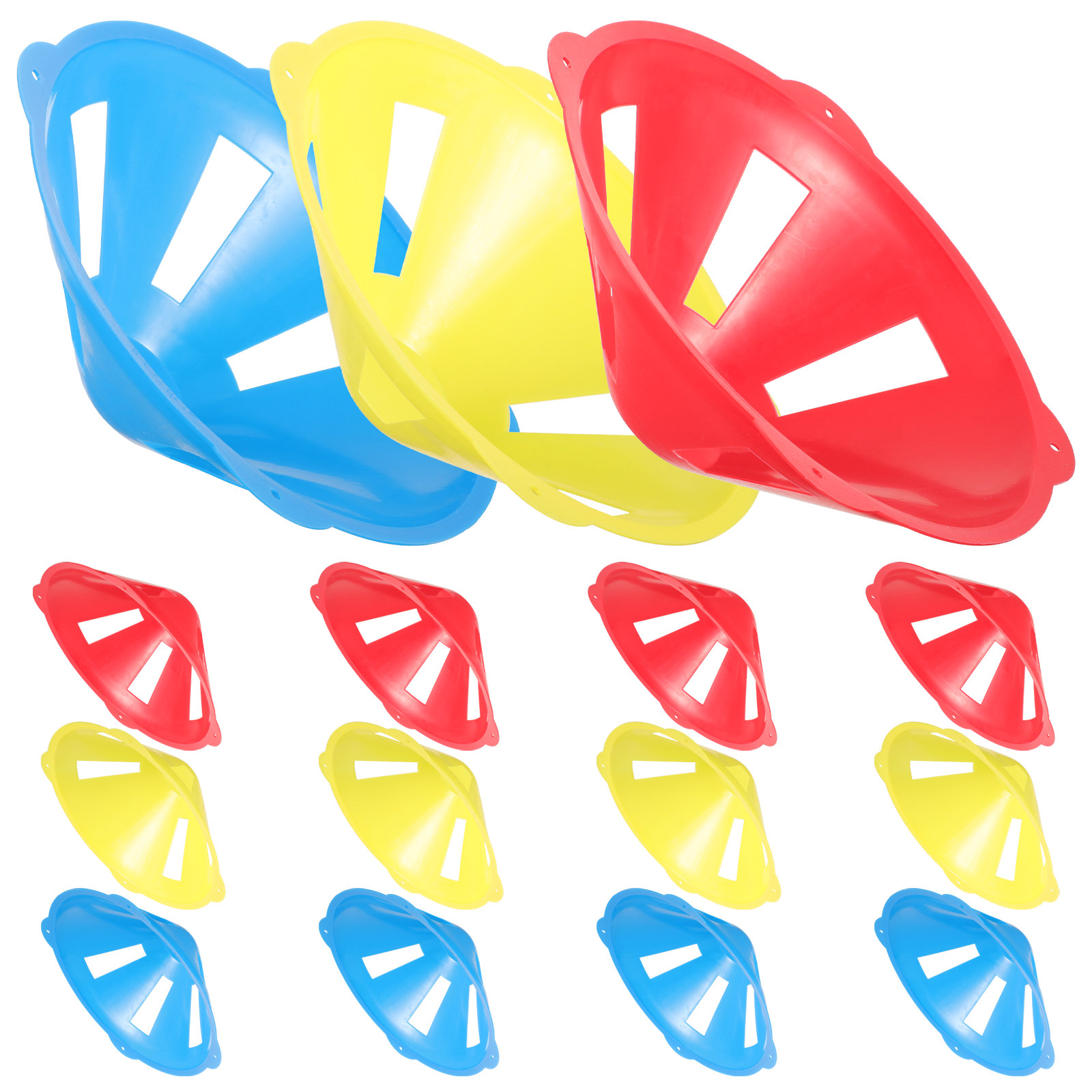 Football Training Cone - 15Pcs Windproof Soccer Training Cones Bright