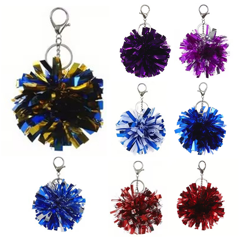 Cheerleading Pom Pom - Colorful Cheer Pom Pom Keychains Cheerleader