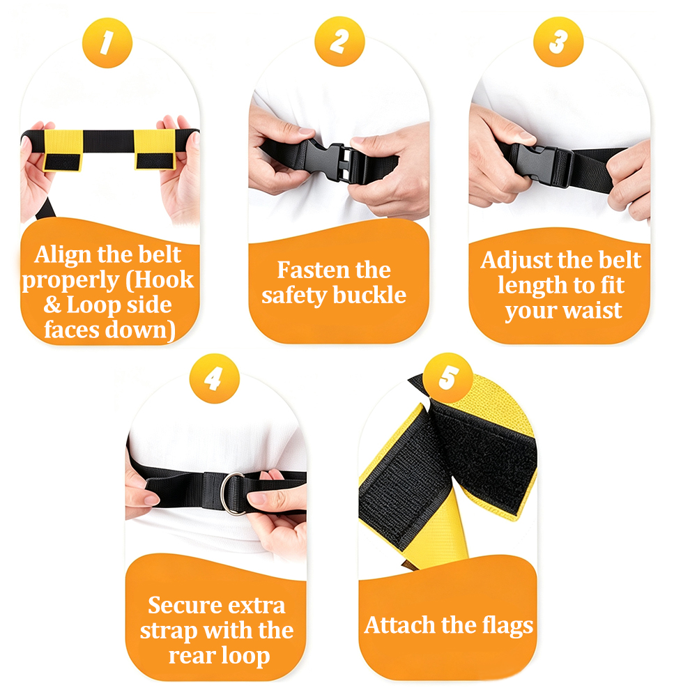 6PCS Flag Football Belts Set A - Sports Equipment Football recension och pris
