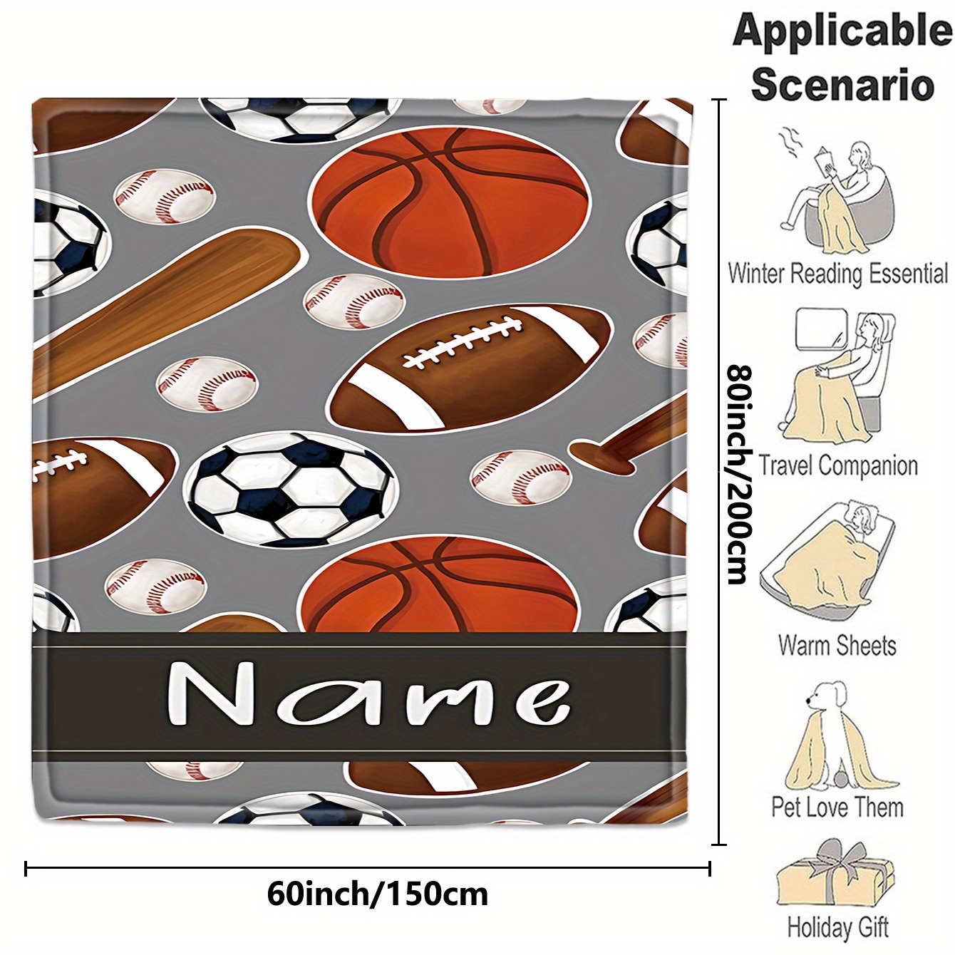 1 Custom name blanket sports e - Sports Equipment And Names recension och pris