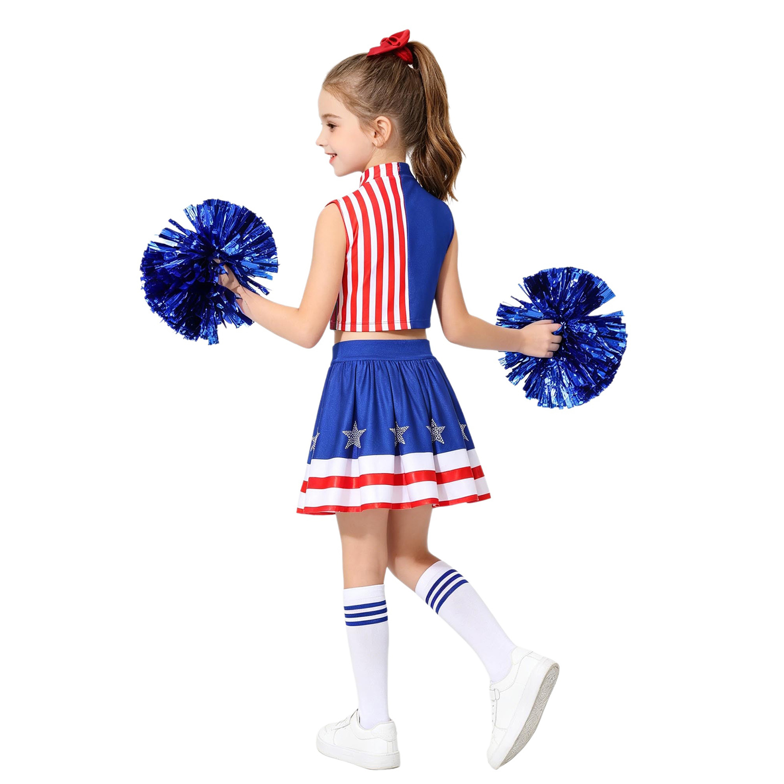 Kids Girls Cheerleading Outfit - Cheerleading Pom Pom recension och pris