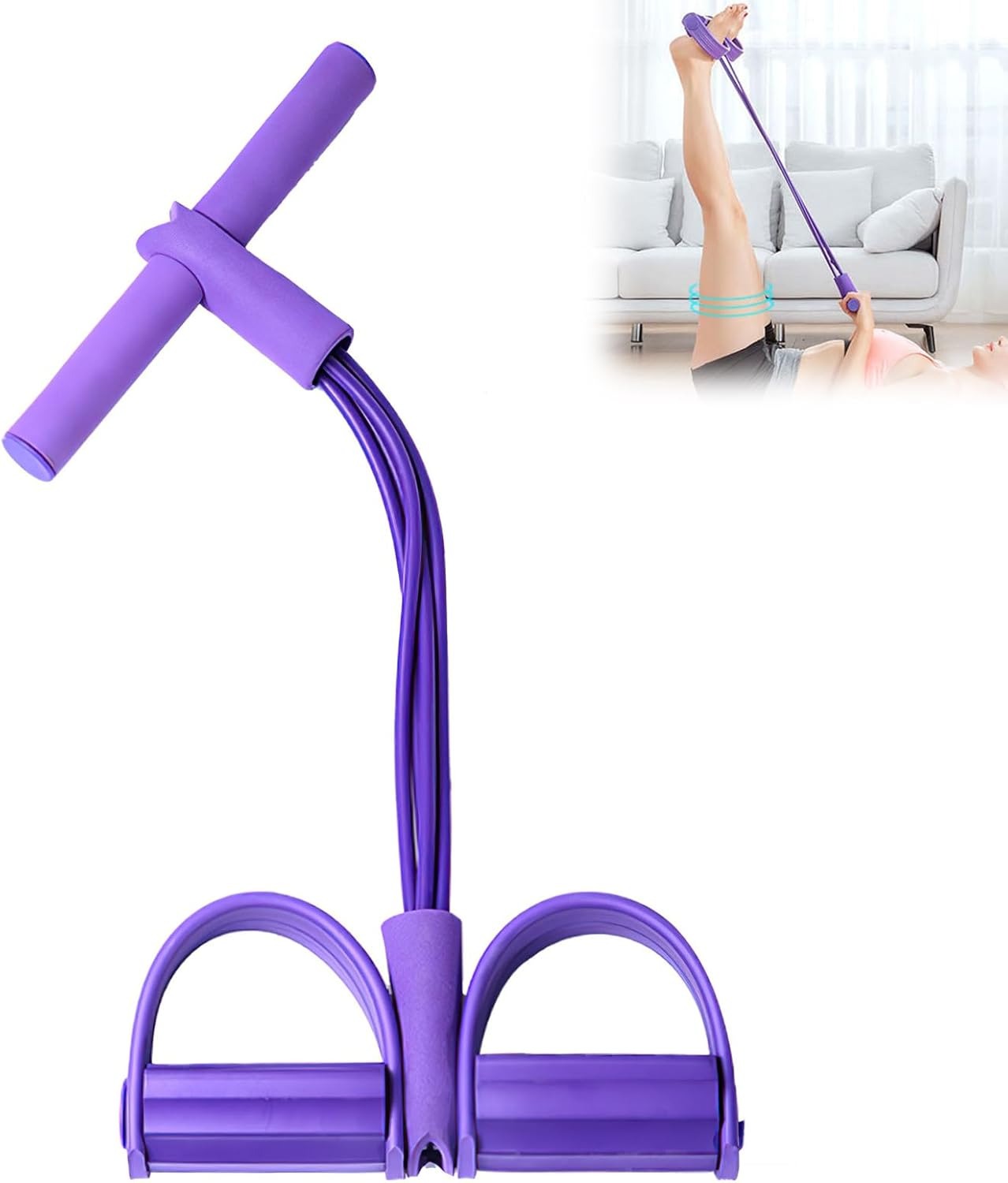 4-Tube Pedal Resistance Band M - Sports Equipment Meaning recension och pris