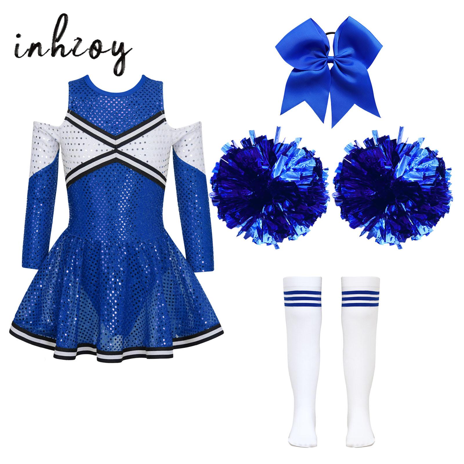 Kids Girls Cheerleader Costume - Cheerleading Pom Pom recension och pris
