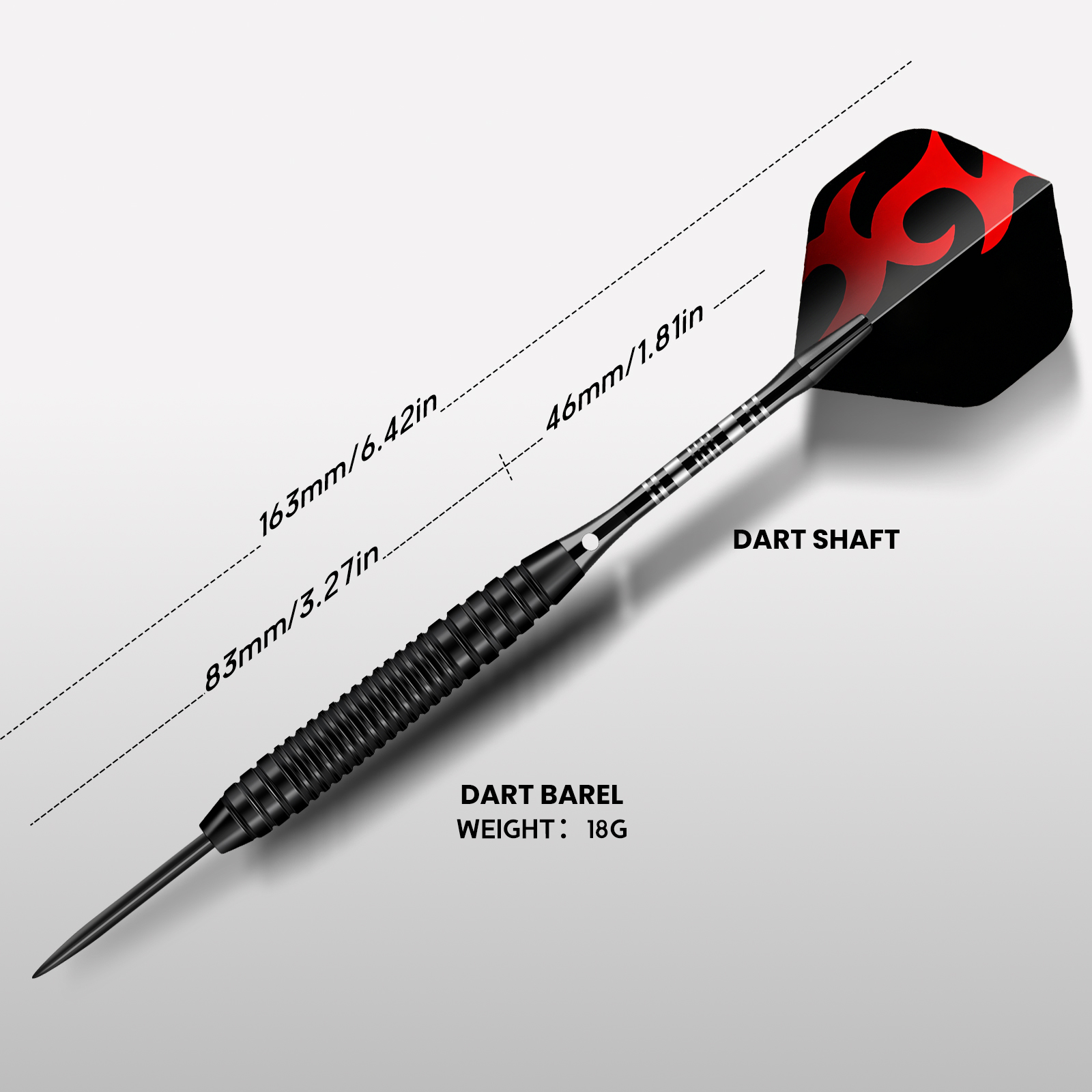 Huanqu 18g Iron Dart Set, 3-Pi - Spike Ball Game recension och pris